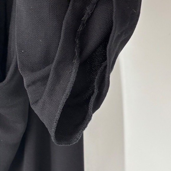 Wolford Black Long Sleeve Open Front Cardigan Sz L Pockets Travel Oversized - Picture 8 of 12